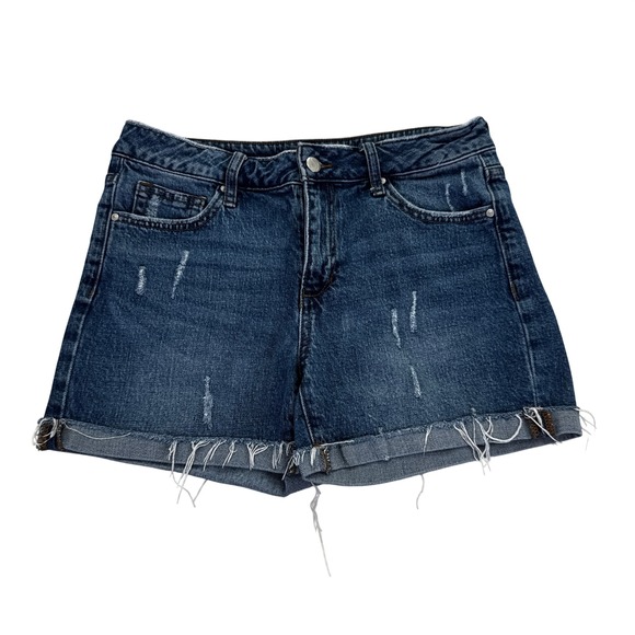 Joe's Jeans Pants - JOE'S JEANS Distressed Cuffed Raw Hem Denim Shorts Size 27